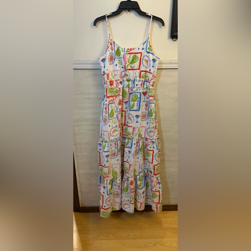 NWT- Cynthia Rowley Vibrant Patterned Tiered Maxi Dress - Picture 2 of 9